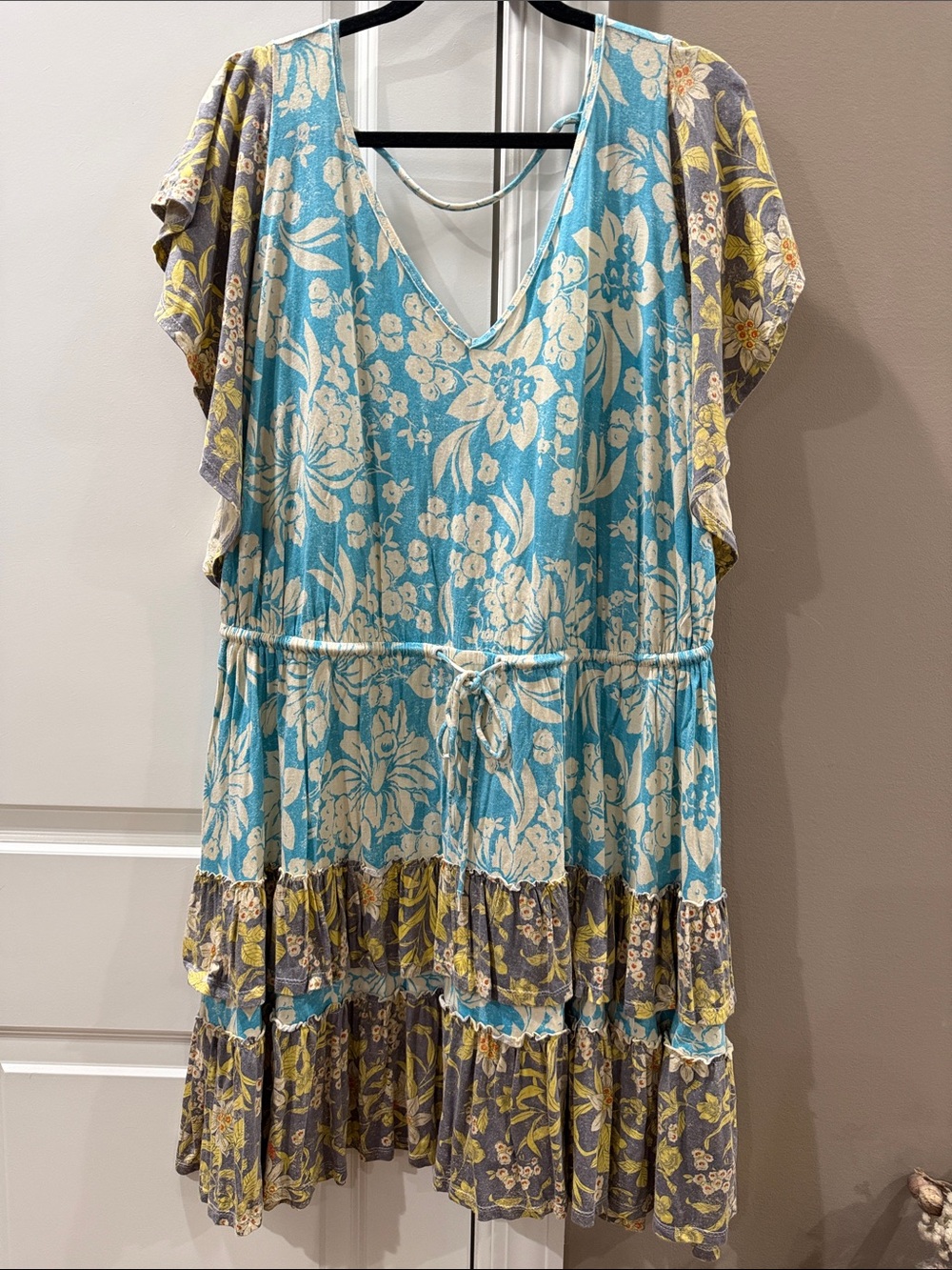 Anthropologie Daily Practice Floral Tiered Boho Dress